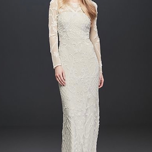 Allover Scroll Beaded Illusion 